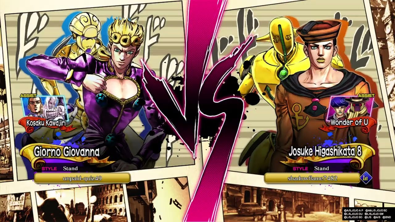 Jjba game with my friend again