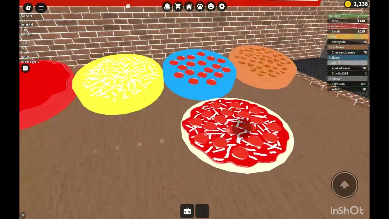 Roblox (WOrking at a piz2a plac3) part 1