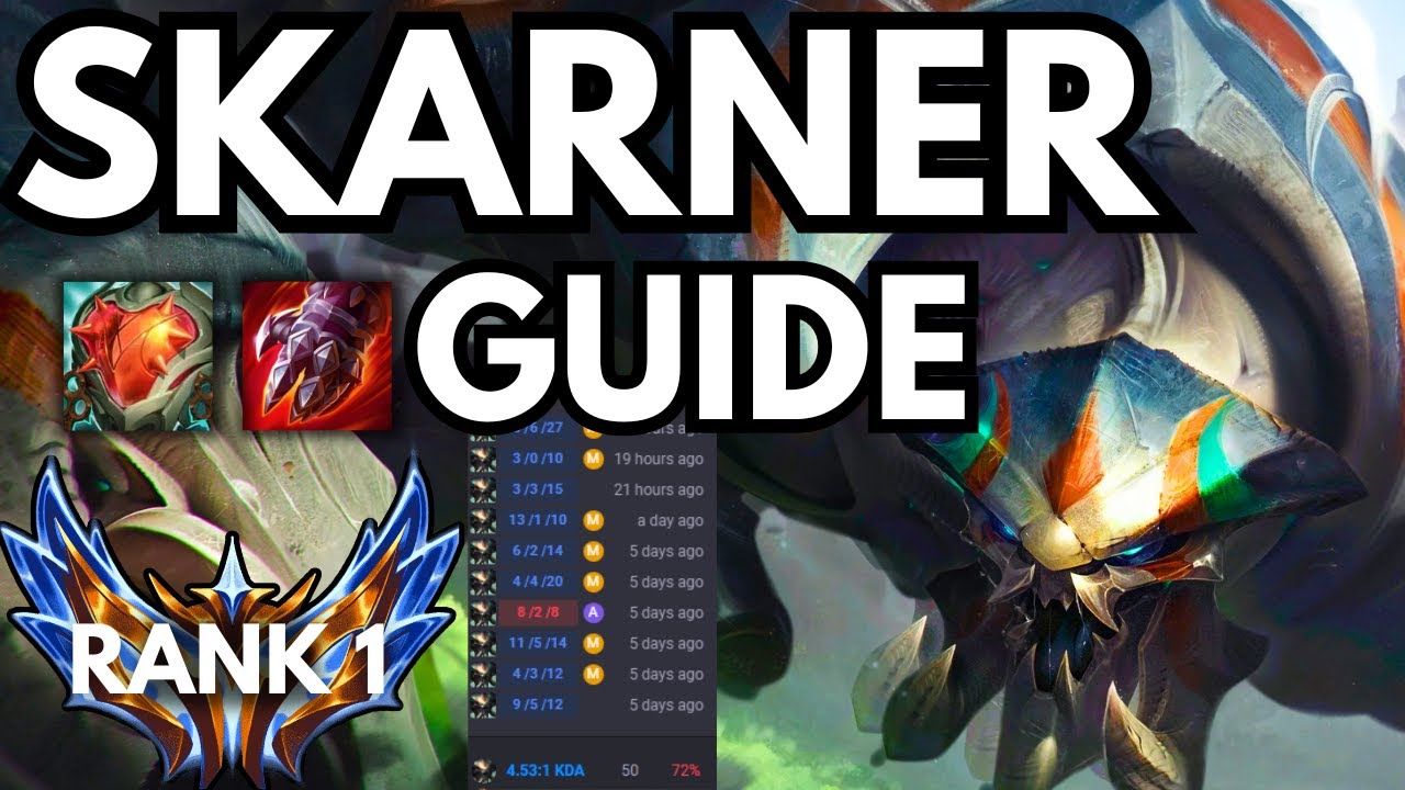 HOW RANK 1 SKARNER CARRIES WITH 72% WINRATE IN CHALLENGER