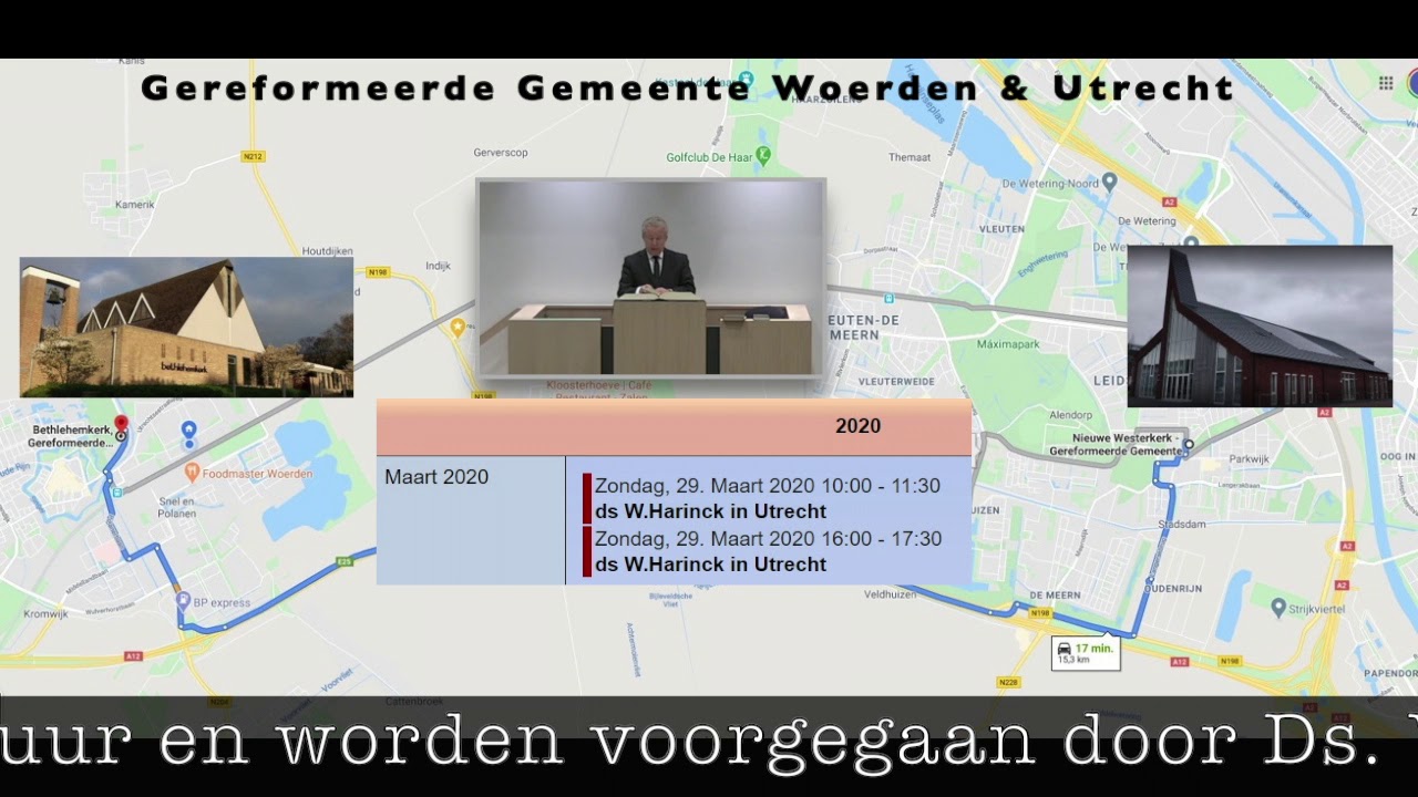 Bethlehemkerk Vooraankonding 29032020 Gereformeerde Gemeente Woerden