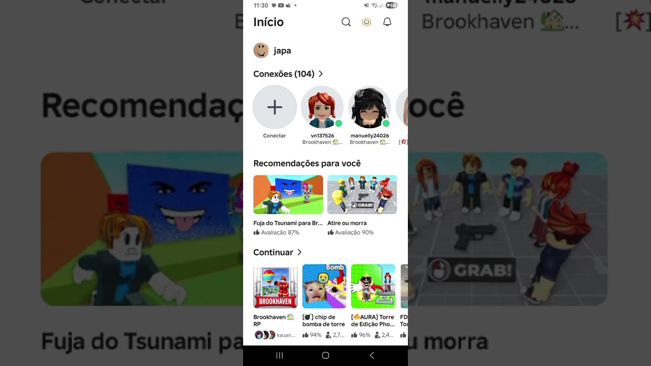 Um vídeo de Roblox hoje