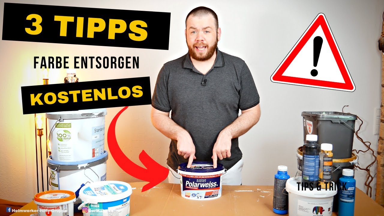 3 kostenlose M&ouml;glichkeiten Farbe zu entsorgen