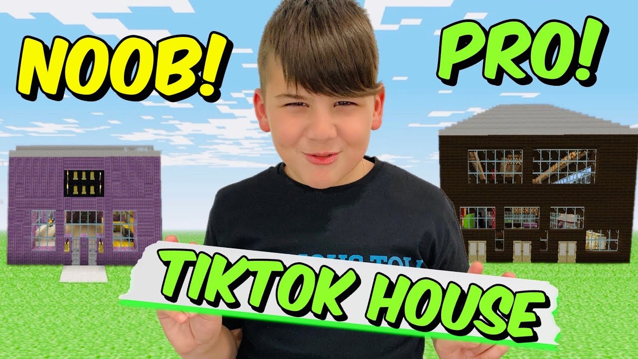 NOOB VS PRO BUILD BATTLE &Chi;&Tau;&Iota;&Zeta;&Omicron;&Upsilon;&Mu;&Epsilon; TIKTOK HOUSE MINECRAFT FAMOUS GAMES @LetsPlayKristina