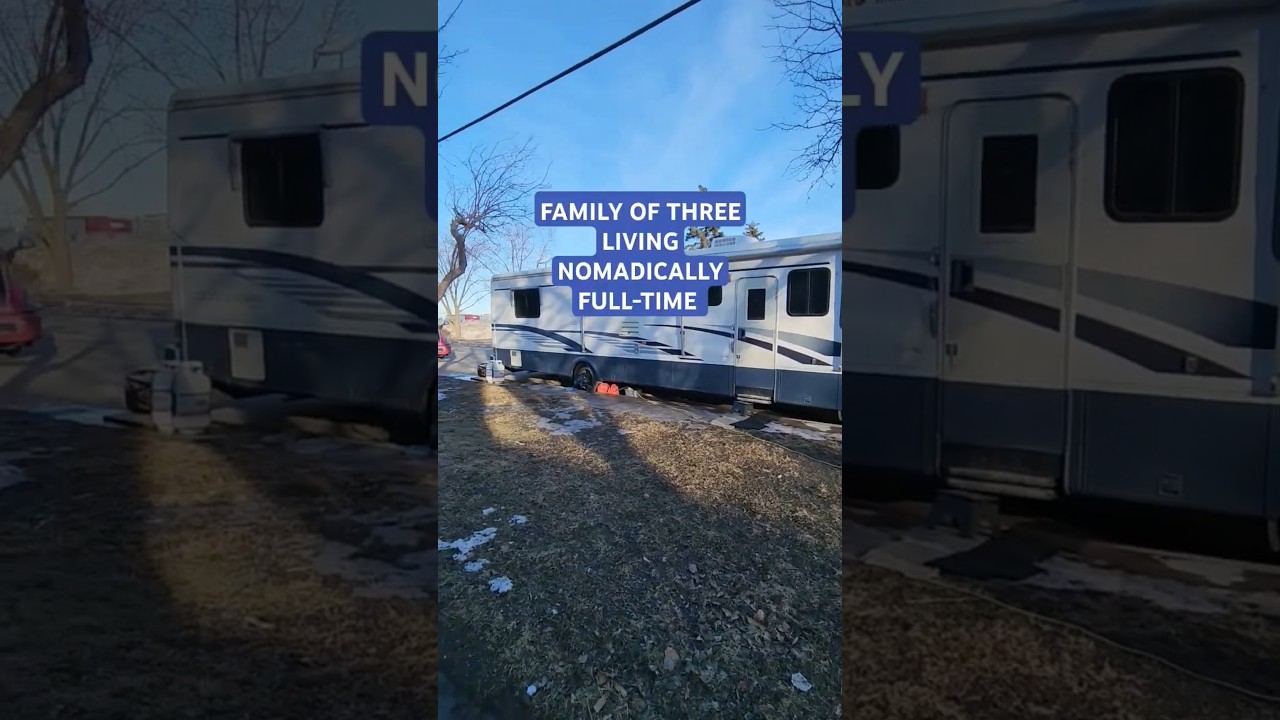 Our home on wheels! Family of three lives nomadically in Toronto Ontario for third year.