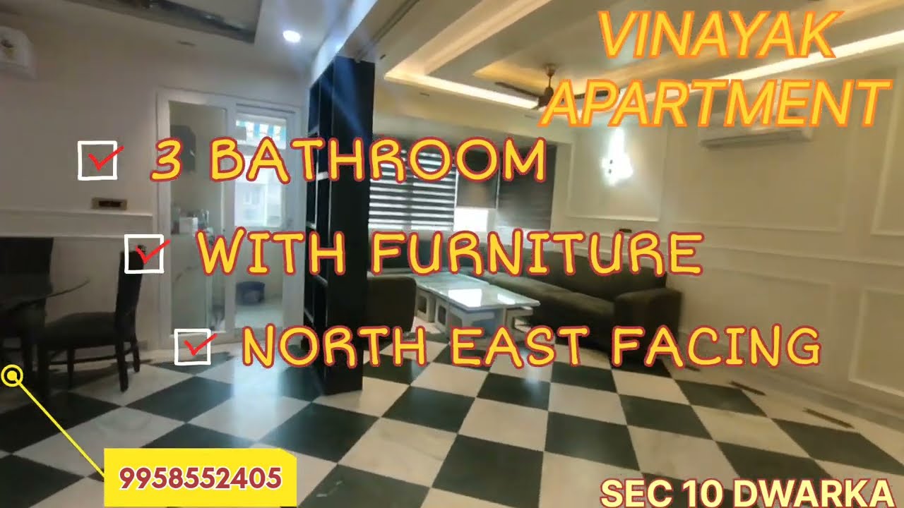 SALE SEC 10 VINAYAK APT 4 BED 3 BATH FULL FURNITURE COMPLETE WOOD WORK DWARKA DELHI 