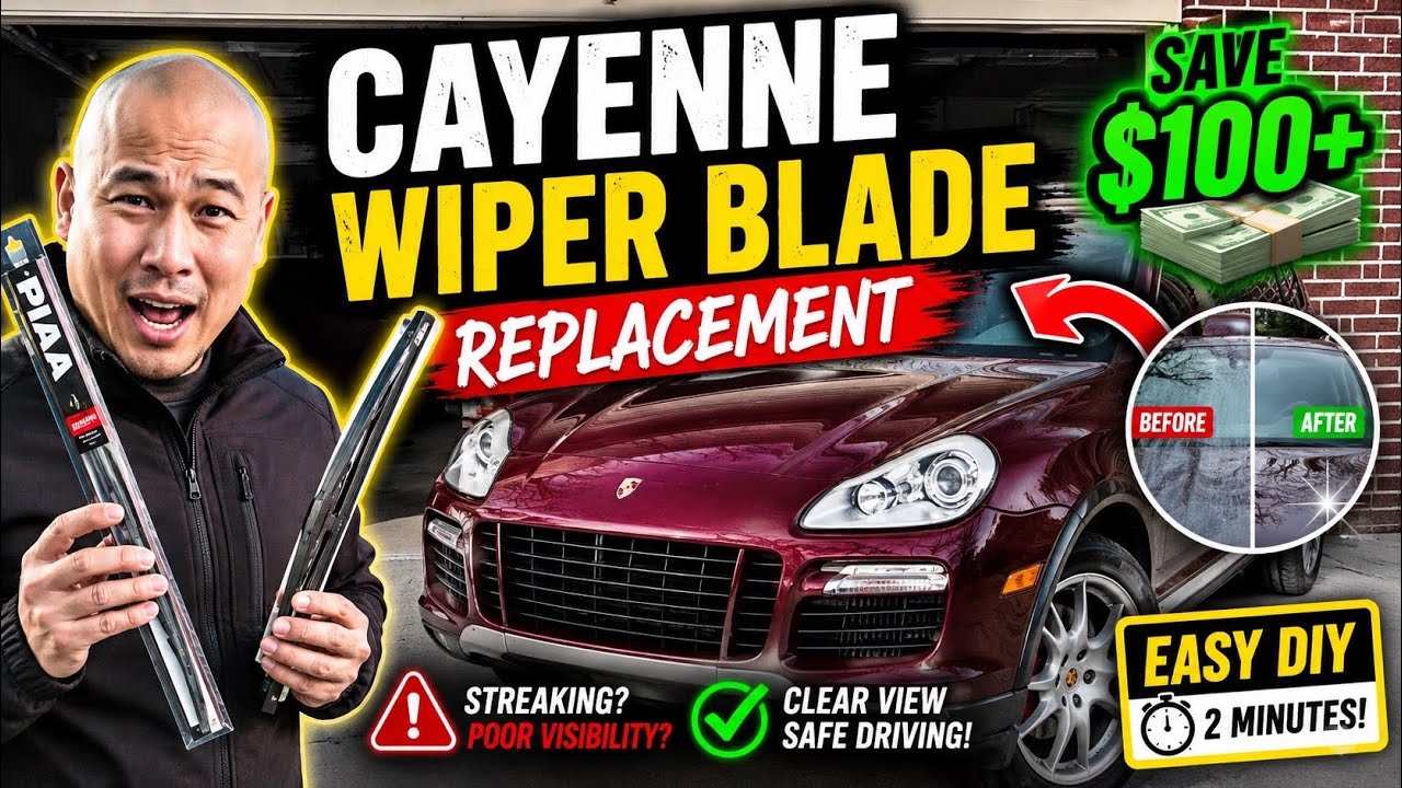 Porsche Cayenne Change Replace Windshield Wiper Blades Replacement