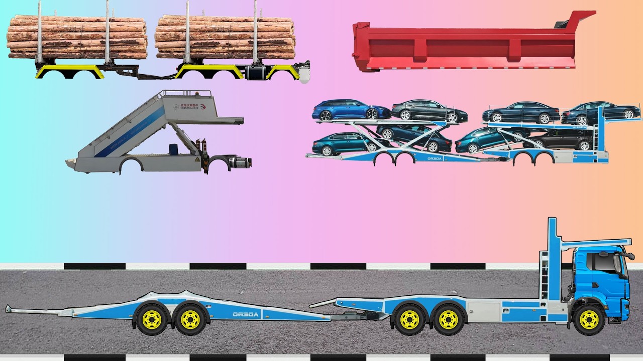 Menebak Gambar Karoseri Truk Panjang Dengan Benar, Carrier Car, Mobile Crane, Bottom Dump Truk