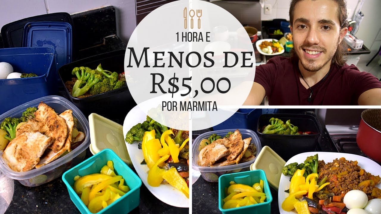 Marmitas Low Carb para a Semana em 1 Hora | Cardápio Batata Assando