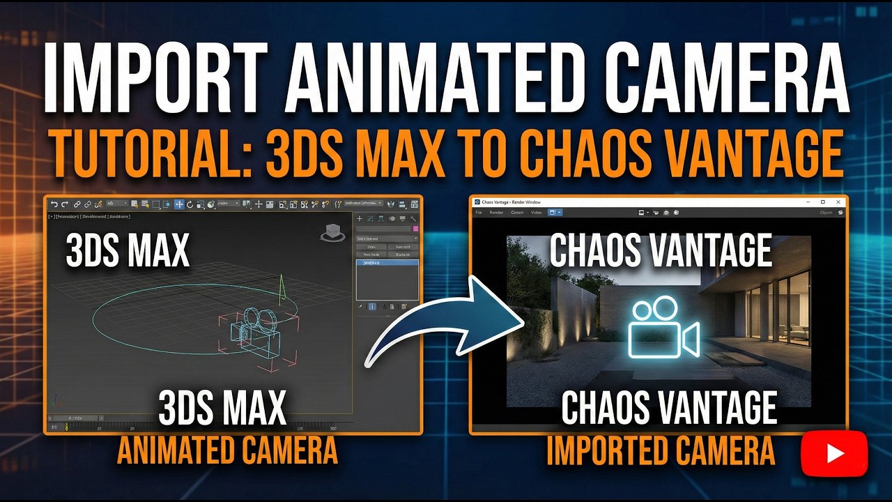 Импортируйте анимированную камеру в Chaos Vantage.