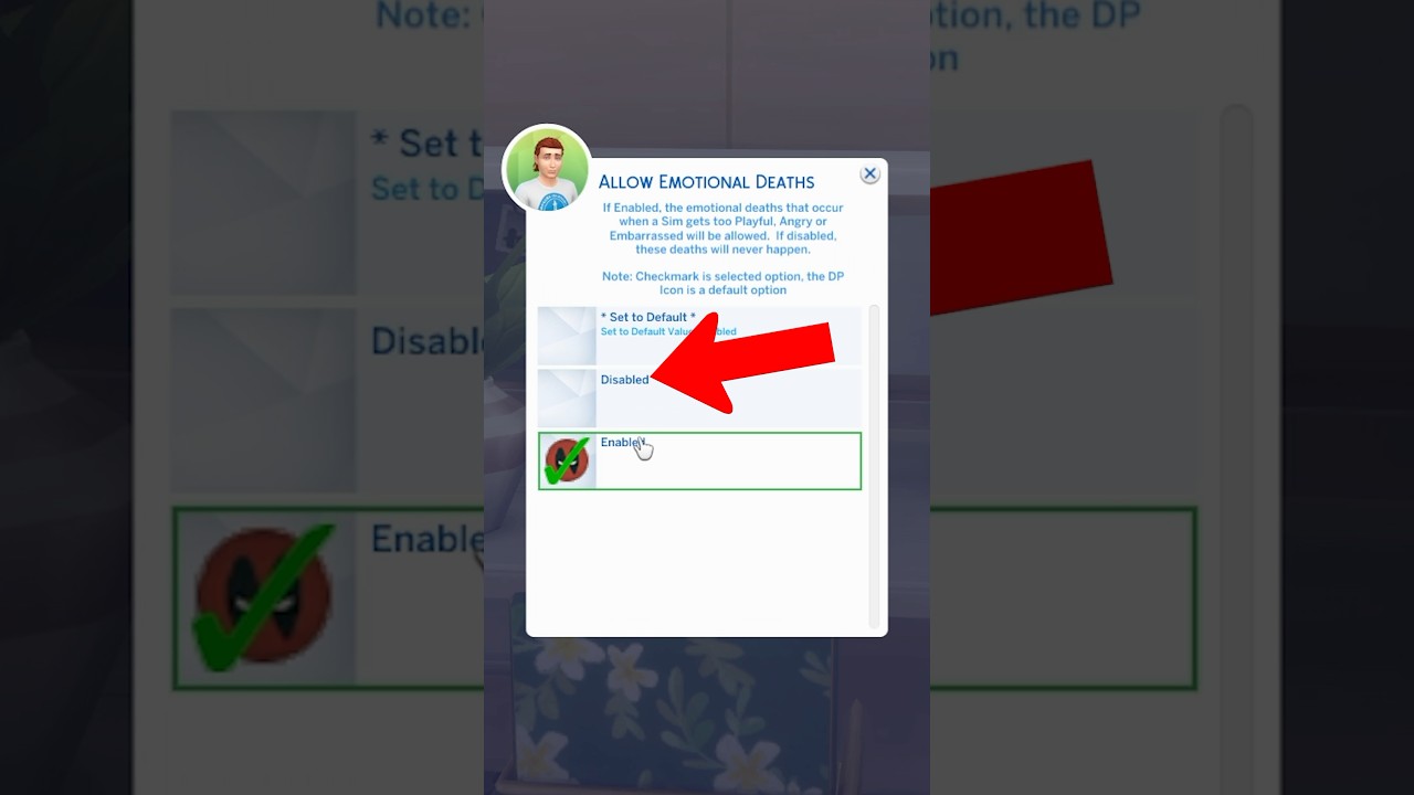 No More Emotional Deaths! MC Command Center Mod in the Sims 4