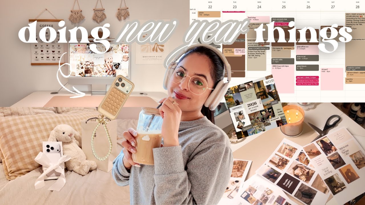 PREP W ME FOR THE NEW YEAR! ✨🎧🖥️ 2026 Rebrand, Cleaning, Cozy Desk Setup, iPhone 17 Pro Unboxing!