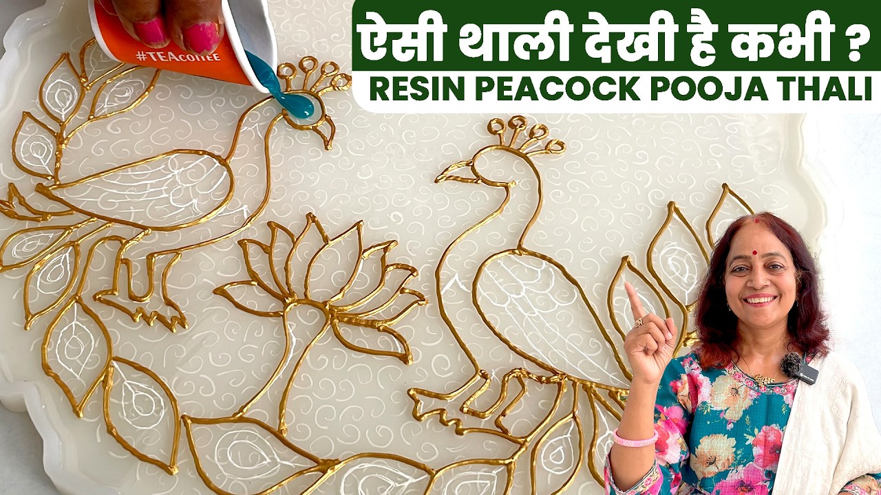 How To Make Epoxy Resin Pooja Thali | DIY Resin Art for Diwali Festivals