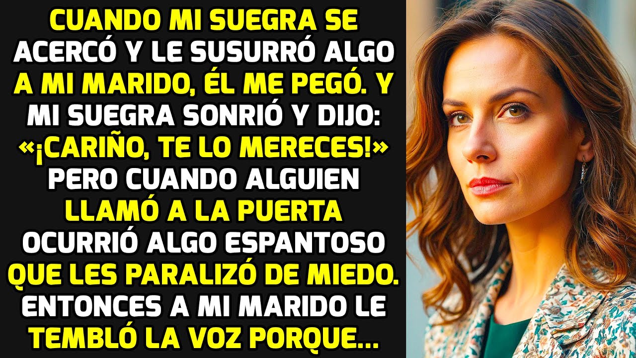 Cuando Mi Suegra Vino Y Le Susurró Algo A Mi Marido, Me Pegó, Pero Alguien Llamó A La Puerta...