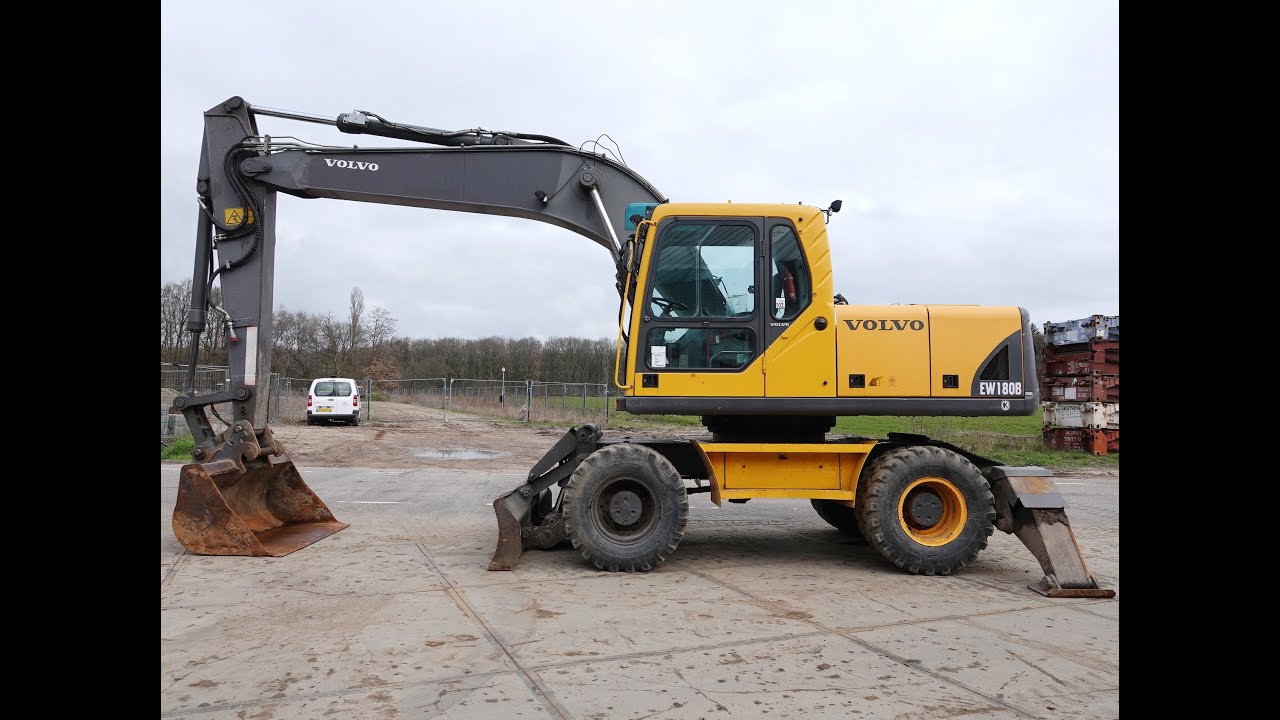 Testing mobile excavator: Volvo EW180B, year 2006 (Refnr. BM3713)