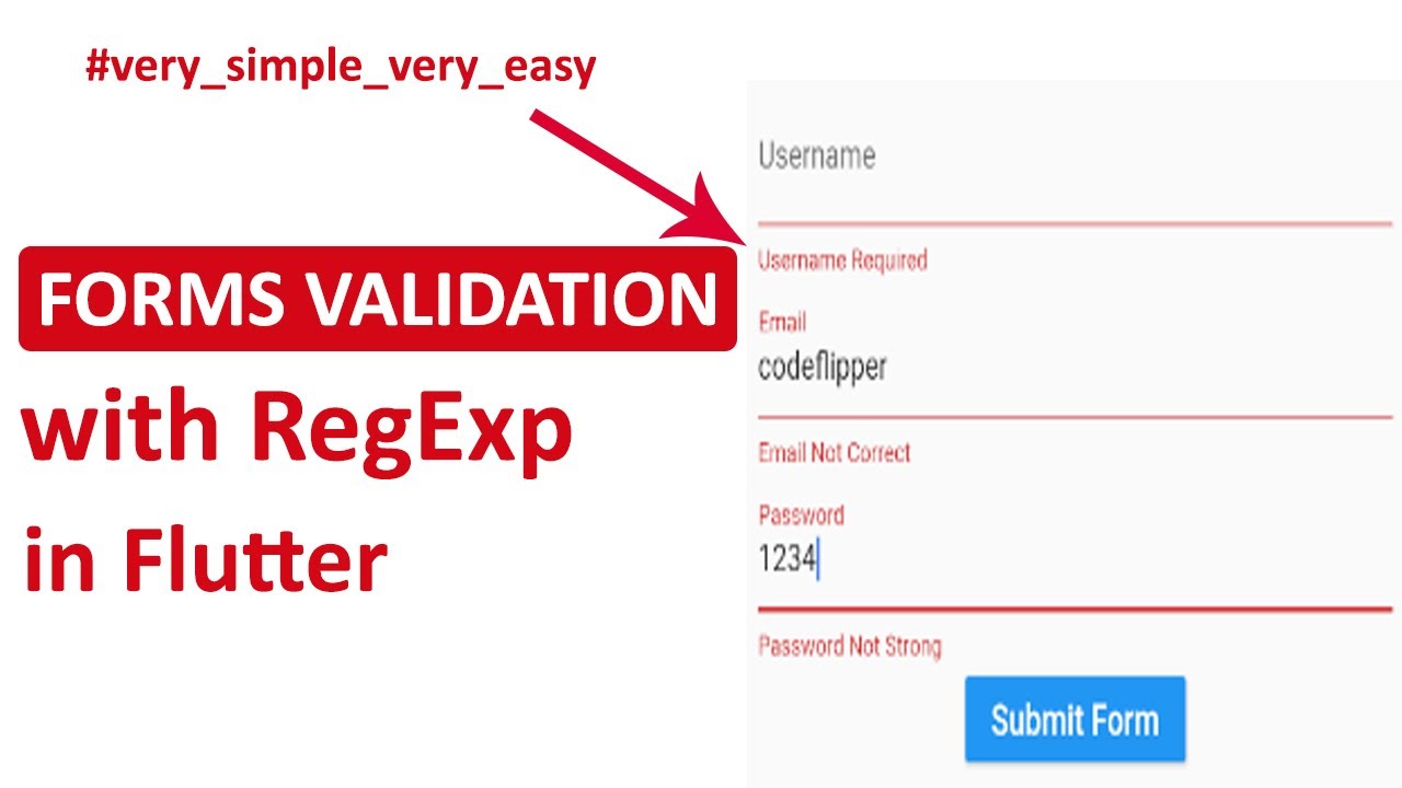 #21 Validate Forms in flutter || Flutter Forms And Validation #flutter || By Code Flipper