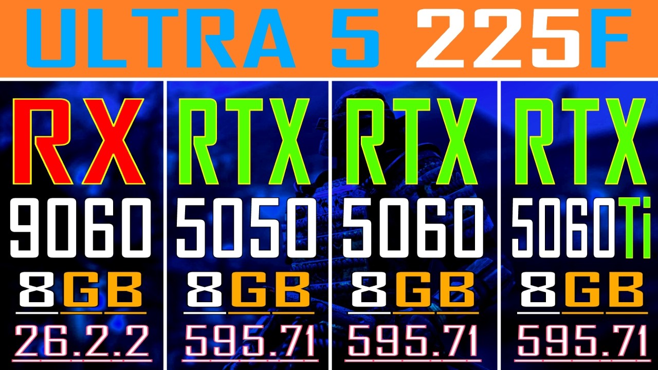RTX 5050 vs RTX 5060 vs RTX 5060Ti vs RX 9060 || PC GAMES TEST ||