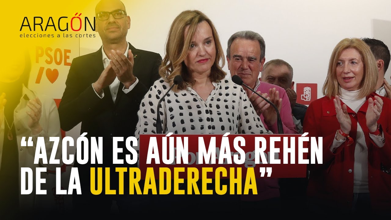 Pilar Alegría iguala el peor resultado del PSOE: “Azcón es aún más rehén de la ultraderecha”