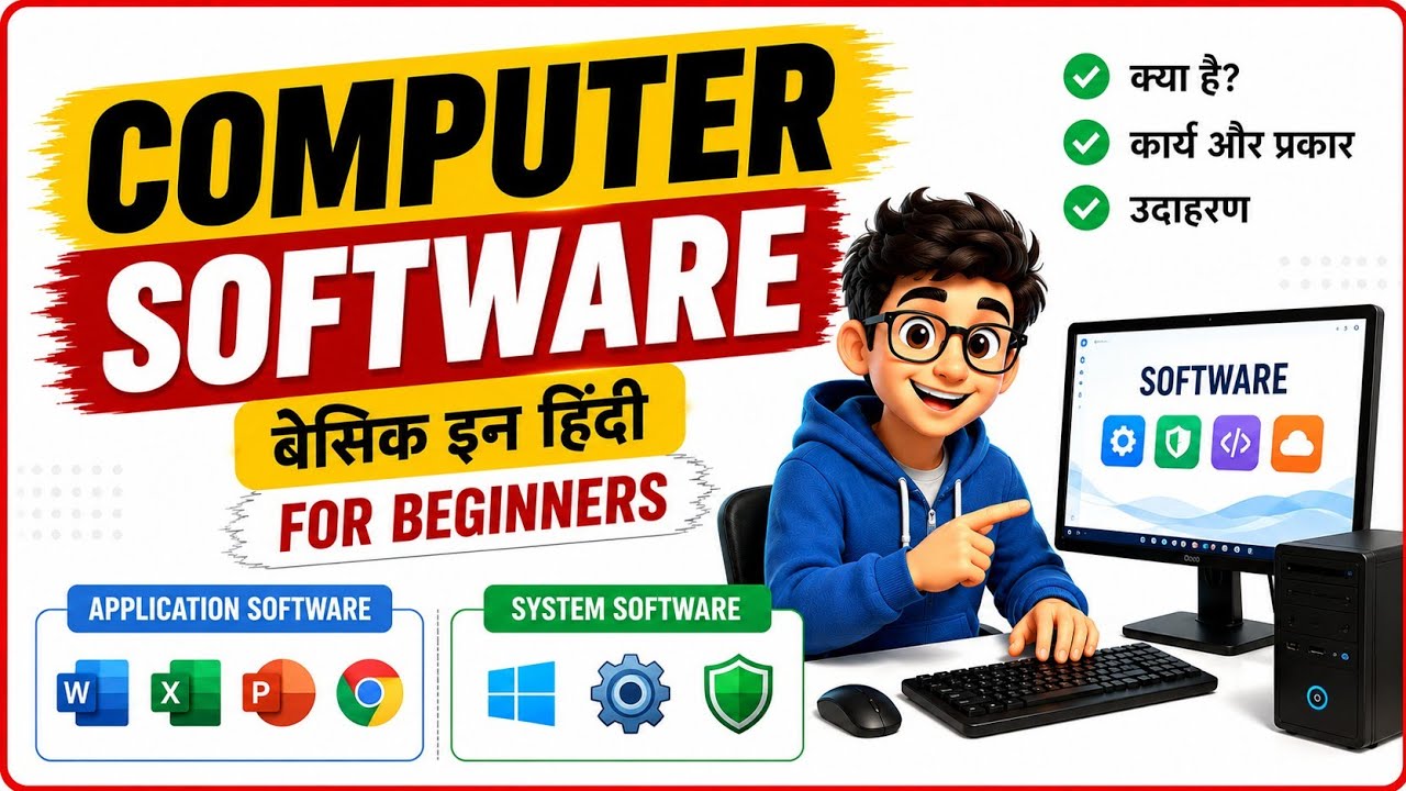 📌 Basic Computer Software | Easy Explanation in Hindi | Computer Basics for Beginners