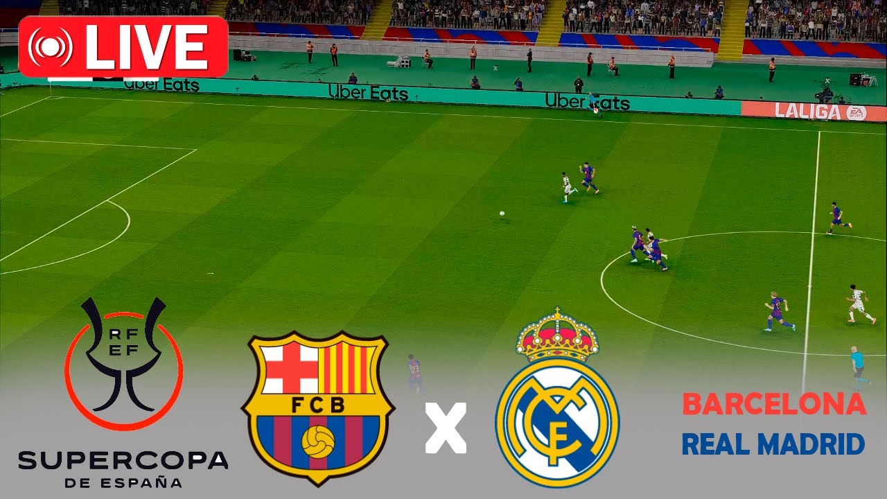 Barcelona vs Real Madrid match - Spanish Super Cup 2026 - Highlights (Simulation)