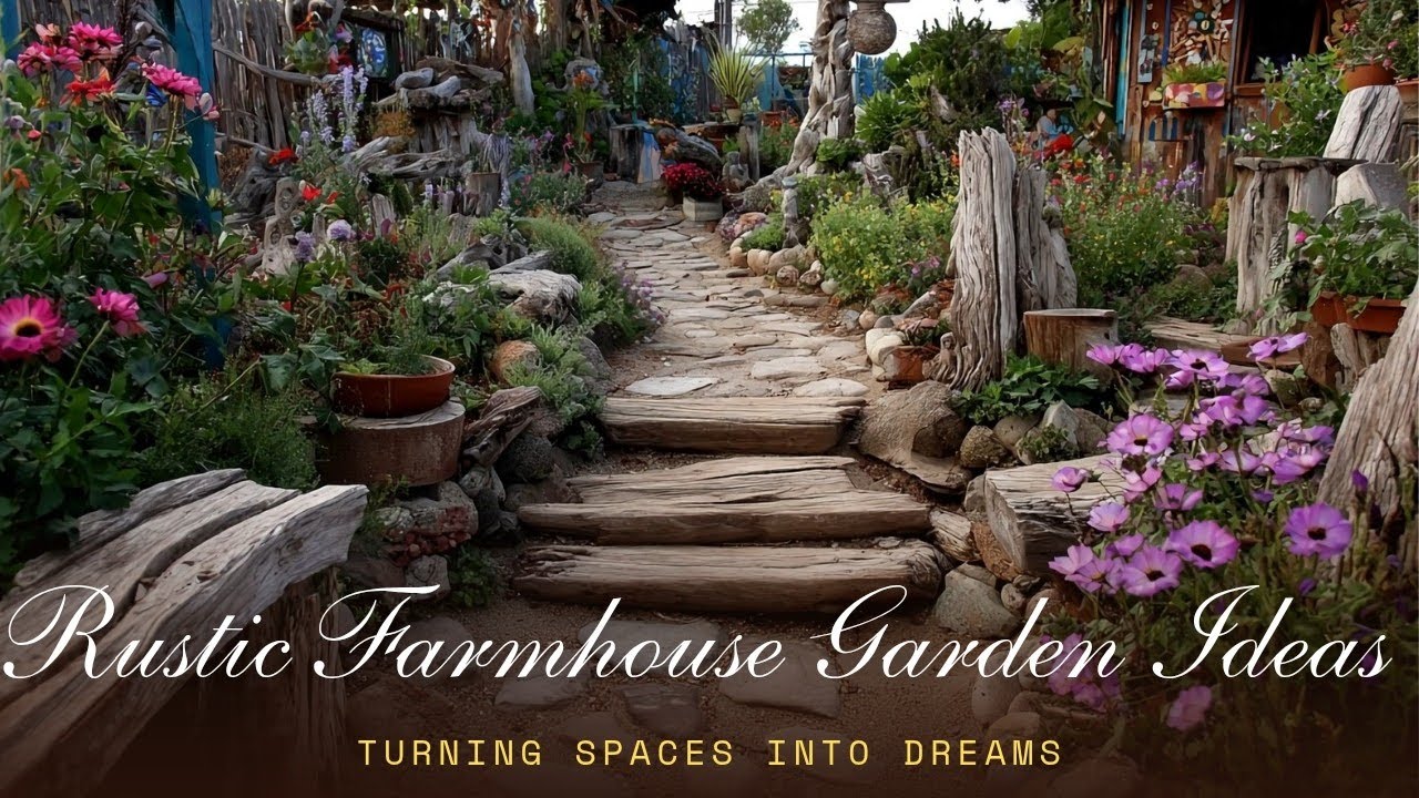 Rustic Farmhouse Garden Decor Ideas | Create a Dreamy Farmhouse Garden | Simple & Beautiful Ideas