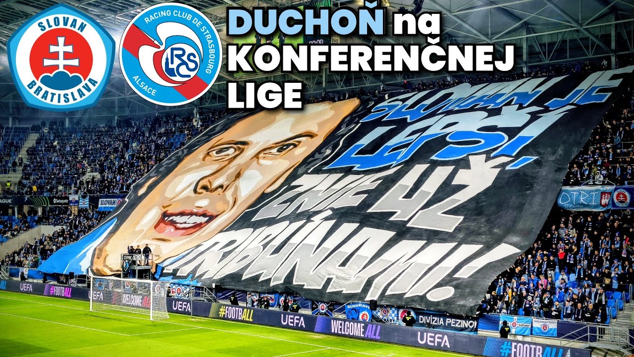Slovan vs Strasbourg⚔️ - Belasé peklo v Európe! Skvelé choreo a boj bez bodov 💙🔥