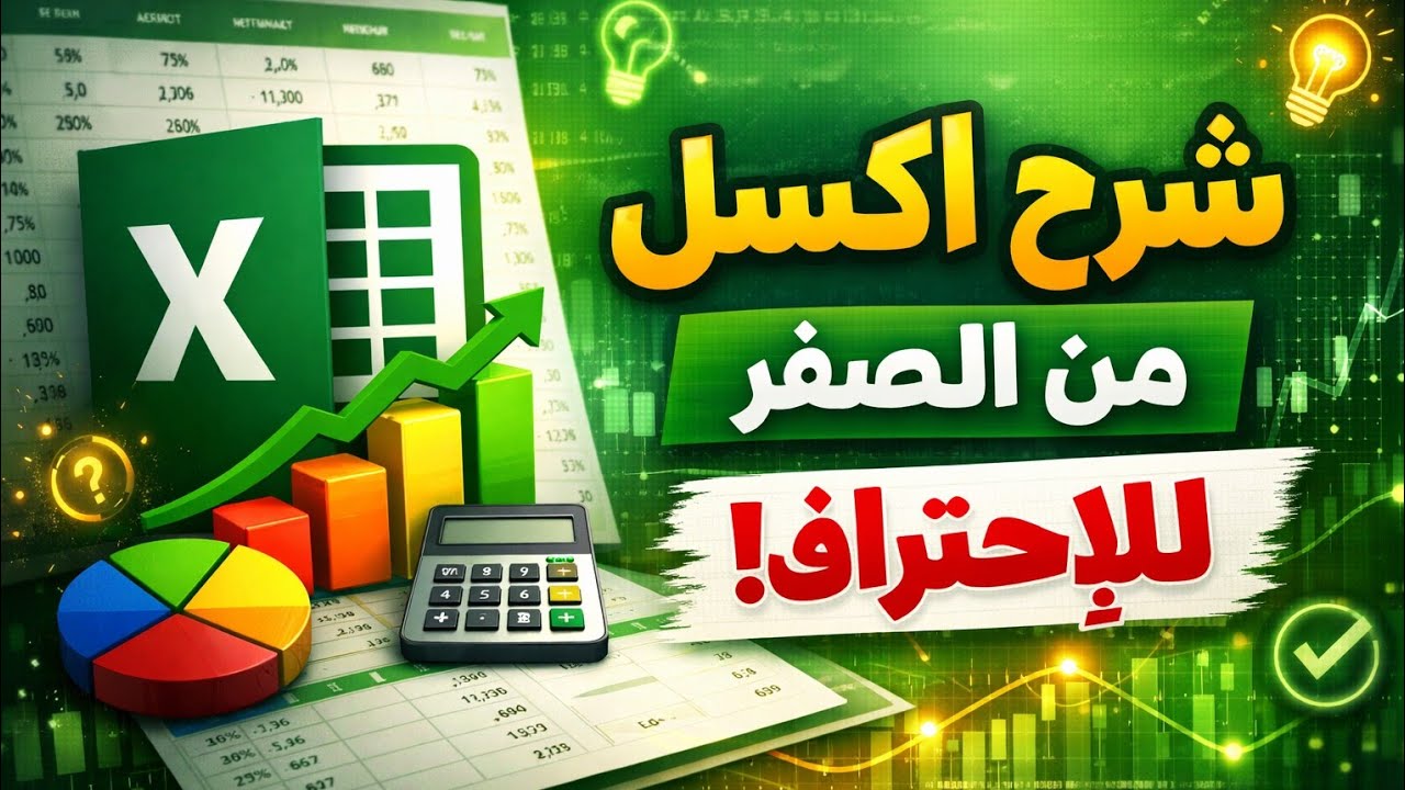شرح اكسل من الصفر للاحتراف رقم 1 | Excel للمبتدئين خطوة بخطوة|التحول الرقمى | Excel for Beginners