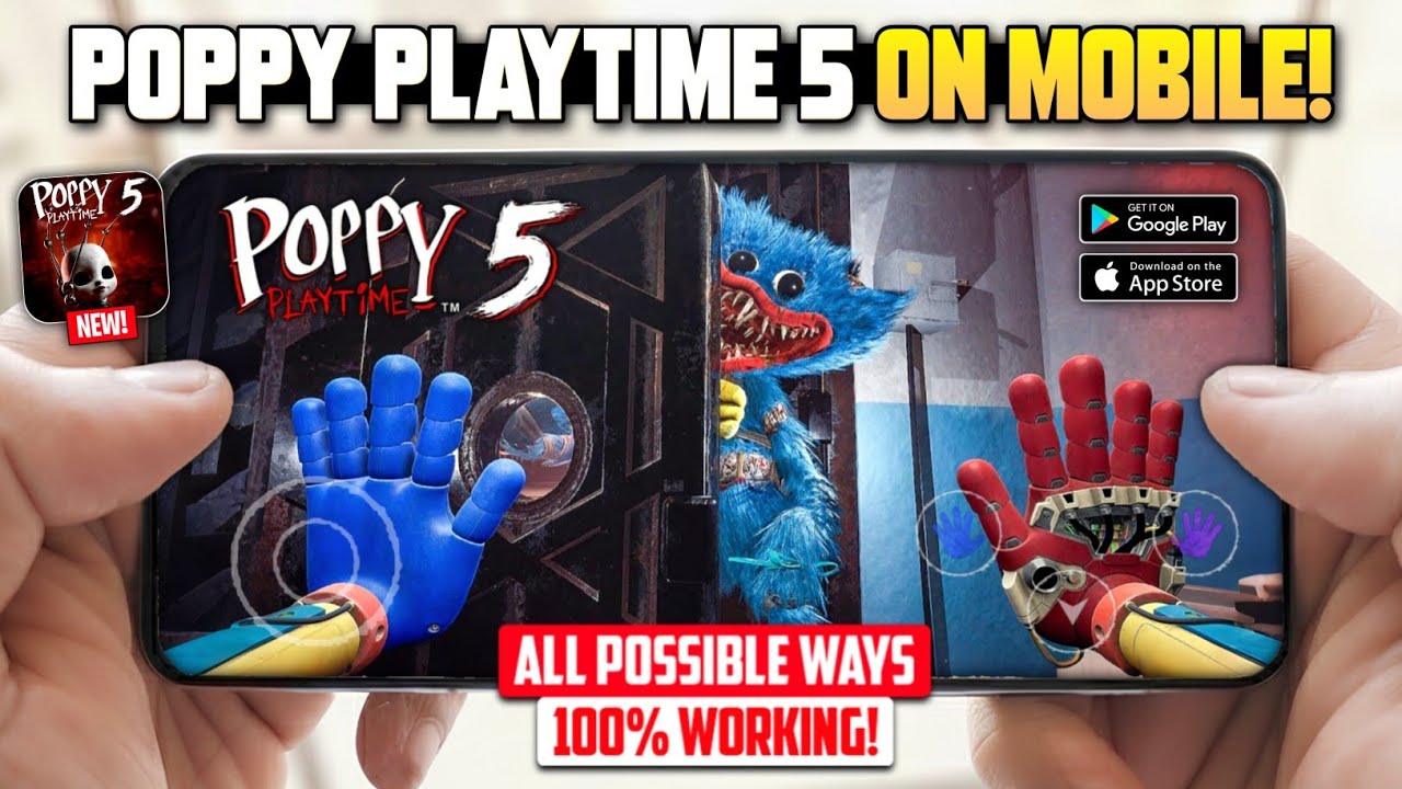 🔥 3 Ways to Play Poppy Playtime Chapter 5 on Mobile! (Android/iOS) - Offline PPT5 Mobile/Android