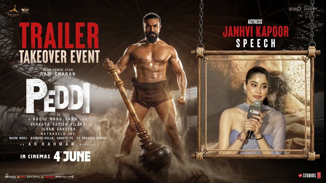 Janhvi Kapoor Speech | Peddi Trailer Takeover Event | Ram Charan | Buchi Babu Sana | A R Rahman