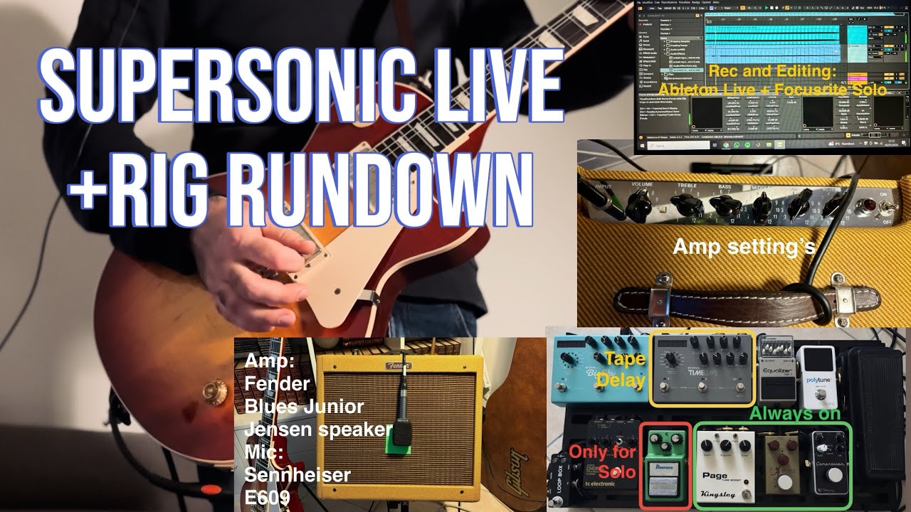Oasis - Supersonic Live Guitar Cover + Rig Rundown 