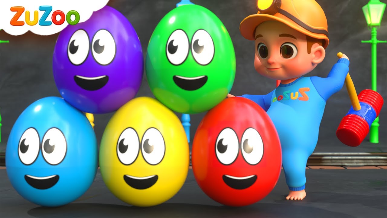 Exploring Colorful Surprise Eggs | Yes Yes Playground Song | ZuZoo Nursery Rhymes & Kids Songs