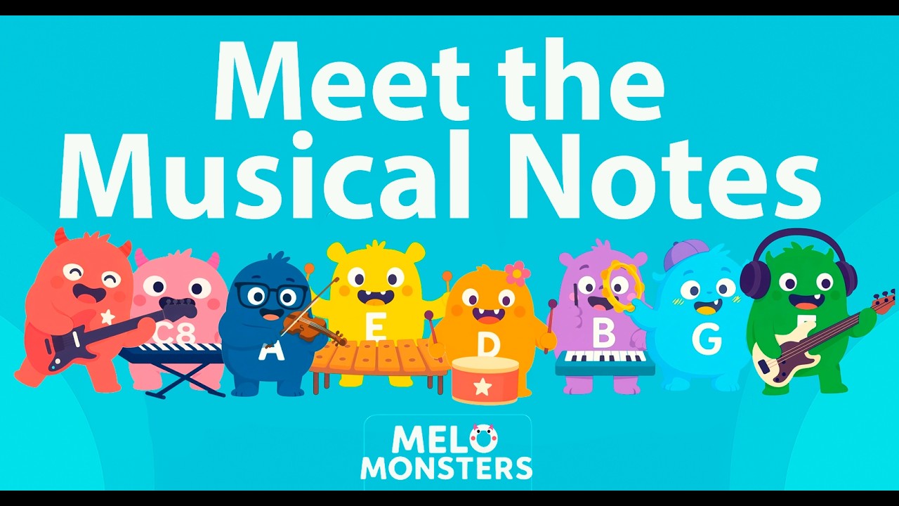 🎵 MELO MONSTERS –🎵 The 7 Notes |🎹 Learn the Musical Notes | Original Song for Kids. 🎵
