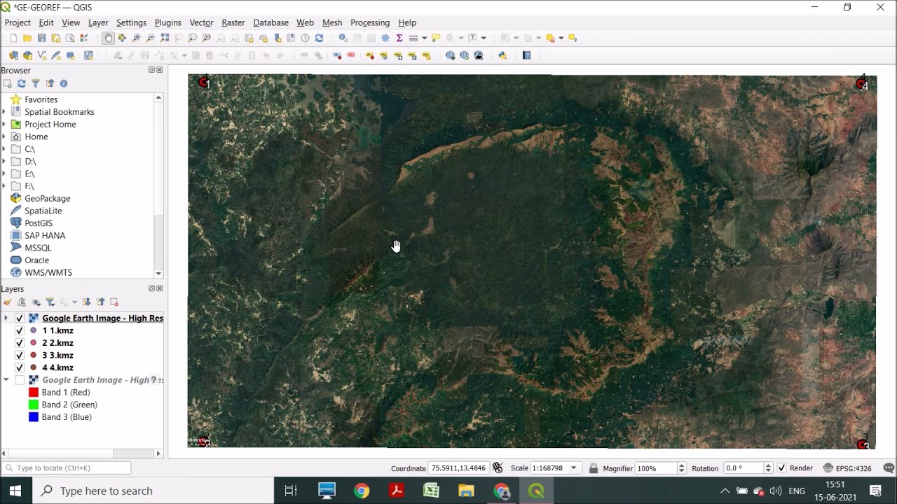Lecture-3: Georeferencing Google Earth Images using QGIS