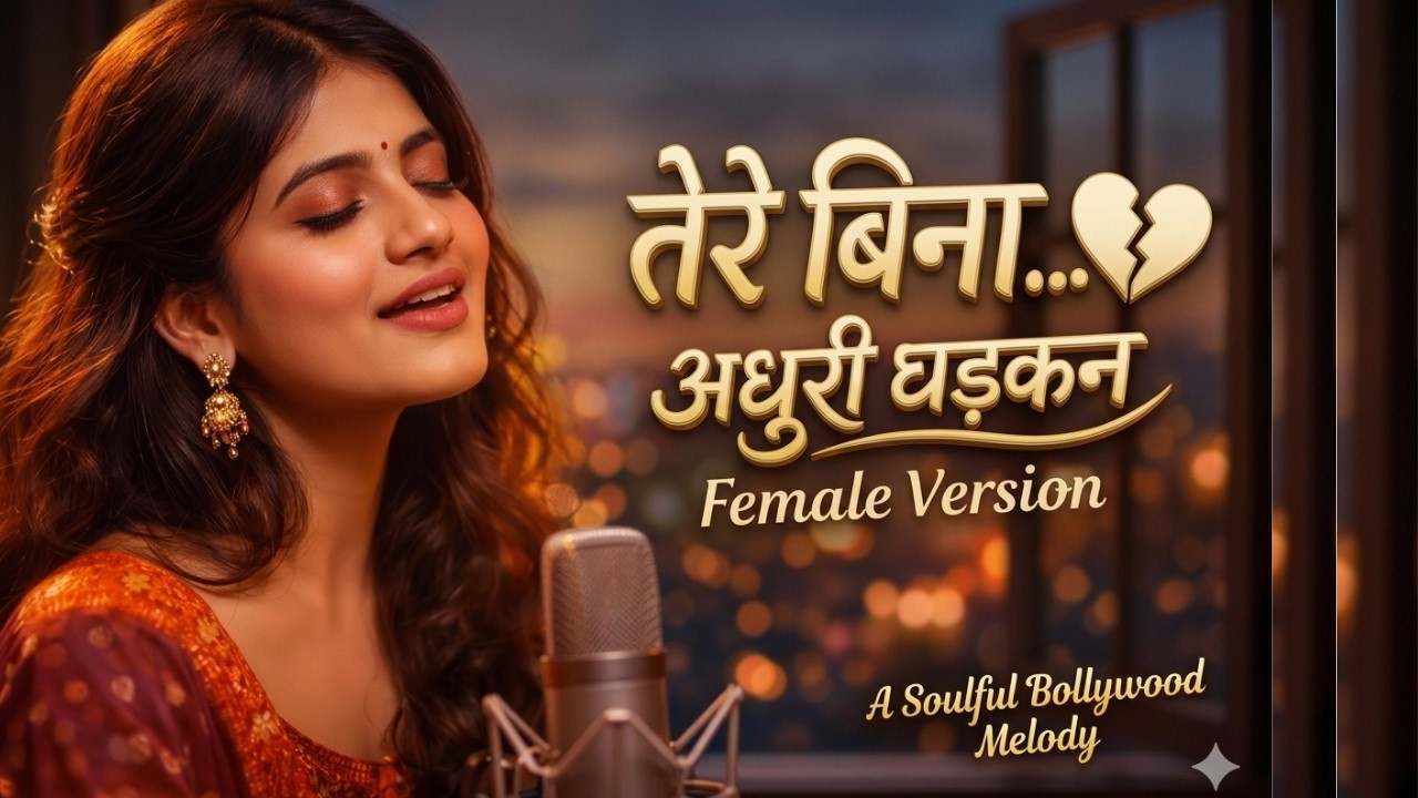 तेरे बिना अधूरी धड़कन (Female Version) Lyrical | New Hindi Romantic Song | New Hindi Song 90's Style