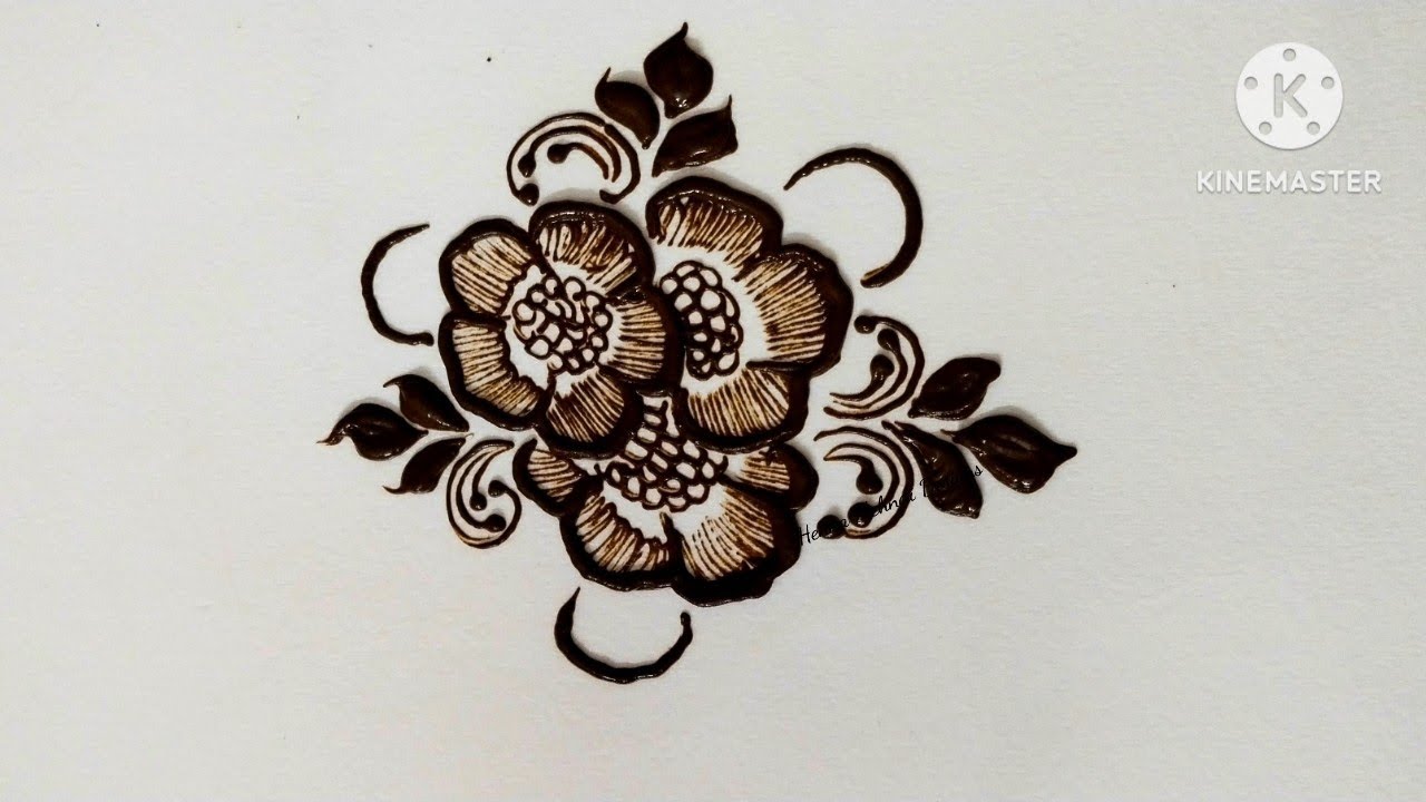Simple mehndi design flower and leaf |Advance flower mehndi design |New arabic flovwer mehndi design