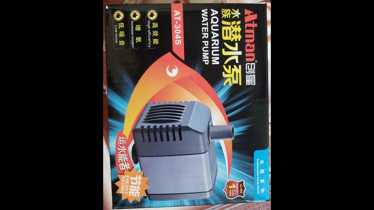 Mở hộp bơm atman 304s cho hồ cá