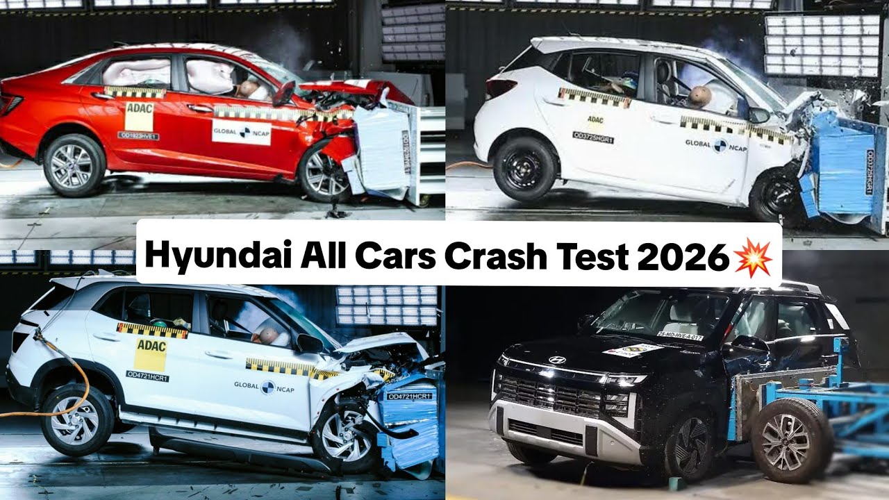 Hyundai All Cars Crash Test Ratings 2026 || Global NCAP & Bharat NCAP #safety #hyundai #mahindra 