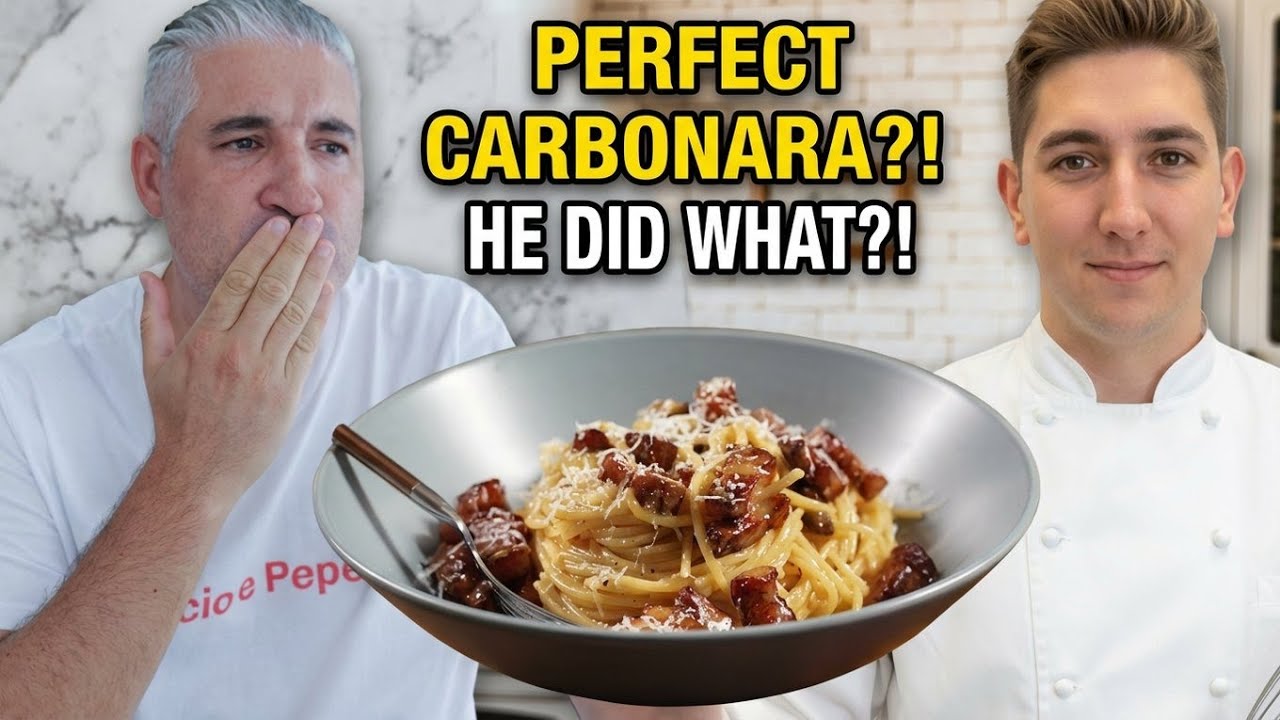 Italian Chef Reacts to the PERFECT Carbonara made 15 minutes