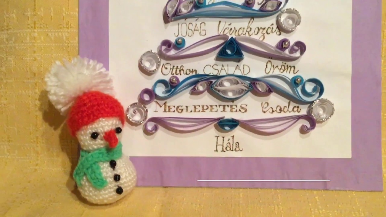 Horgolt Kar&aacute;csonyi h&oacute;ember. Crocheted Cristmas snowman