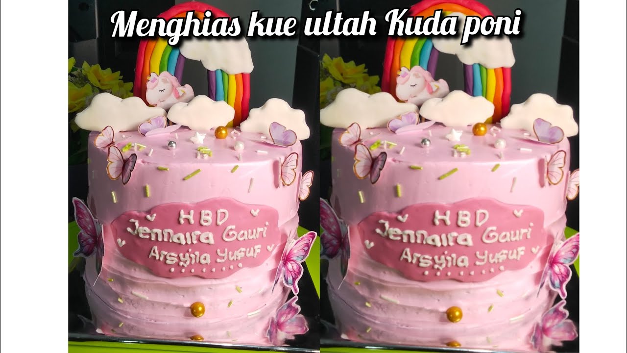 Kue ulang tahun kuda poni ‼️menghias kue ultah kuda poni, mudah dan cantik. #viral #cakedecorating 