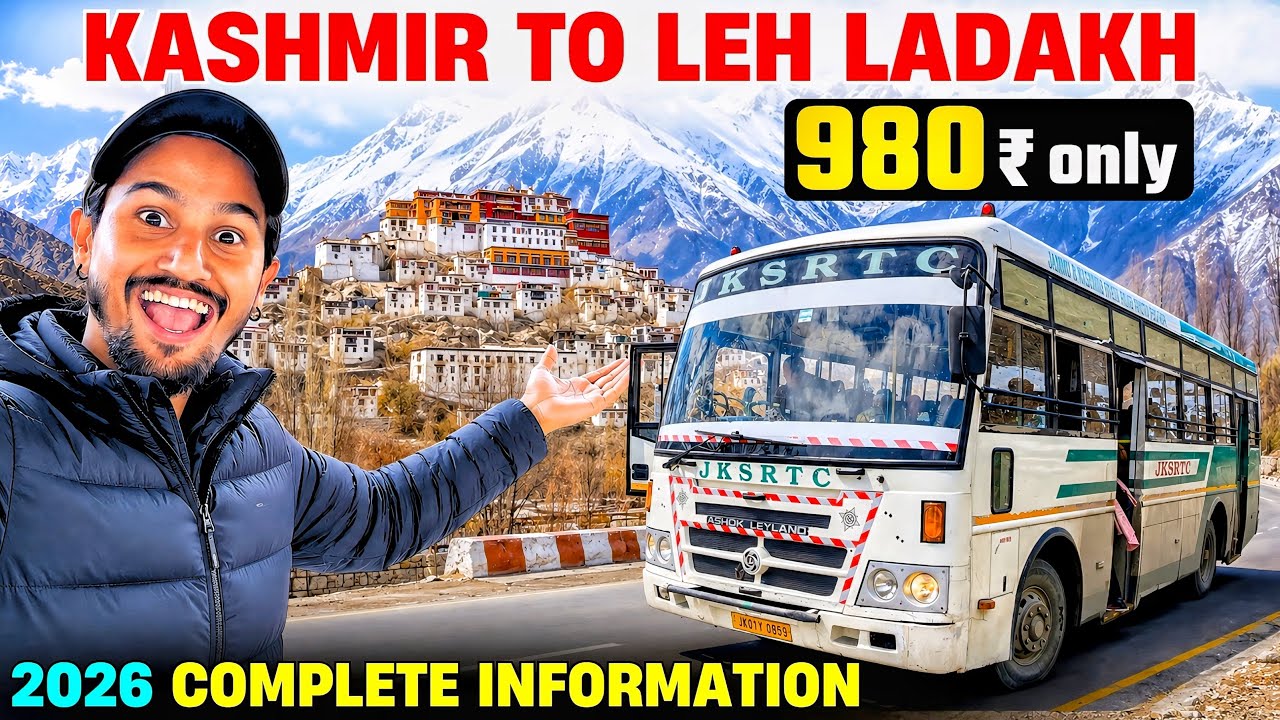 Kashmir To Leh Ladakh By Bus | Srinagar To Leh By Bus | Srinagar To Leh