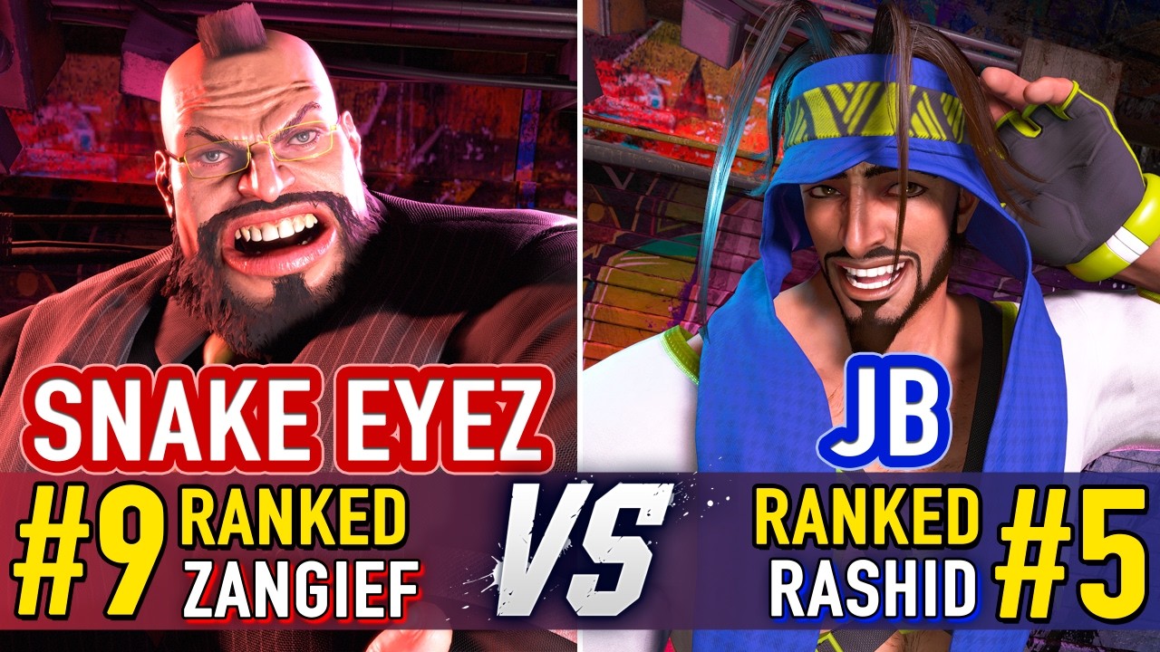 SF6 🤜 SNAKE EYEZ (#9 Ranked Zangief) vs JB (#5 Ranked Rashid) 🤛 SF6 High Level Gameplay