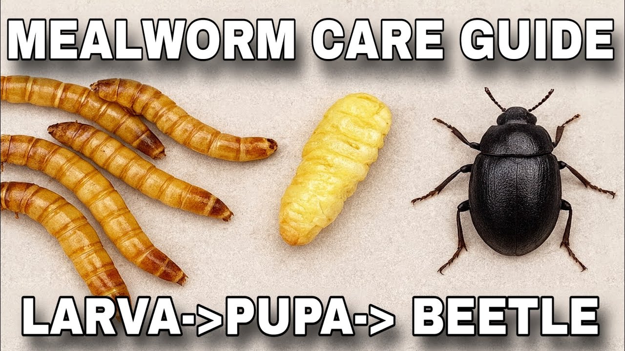 Complete Mealworm Care Guide 🐛➡️🪲 | Larva → Pupa → Beetle | Mealworm Farming & Feeding (Hindi)
