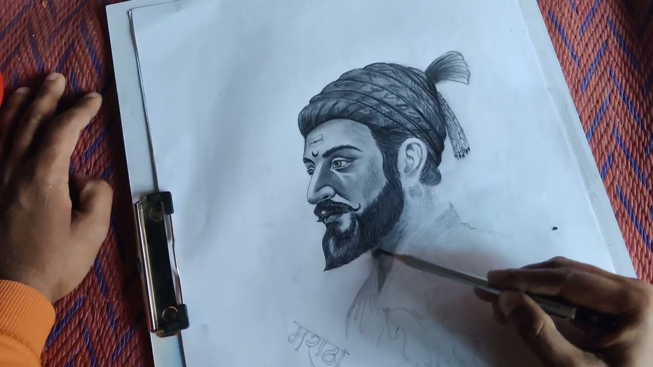 Chatrapati Shivaji maharaj picture drawing by pencil|| #art #short #shortvideo #reels #fypageシ 