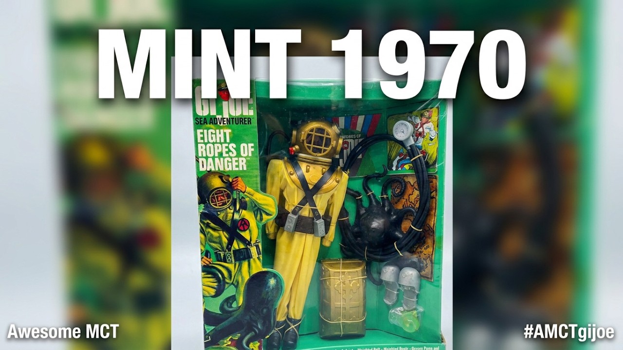 🌊🐙💥 GI JOE  ADVENTURE TEAM : Eight Ropes Of Danger  Deep Sea Diver 1970 💥12'' Action Figure Hasbro💥🐙