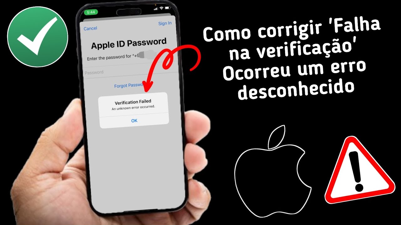 Como corrigir 'Falha na verifica&ccedil;&atilde;o, ocorreu um erro desconhecido' no iPhone | de login do Apple ID