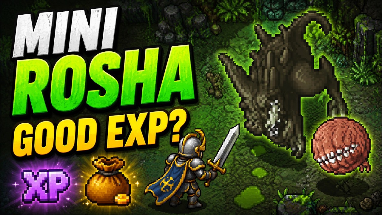 Mini Rosha EXP & Loot Test &mdash; Ironman Hunt + Task Rewards | Pixellor OTS