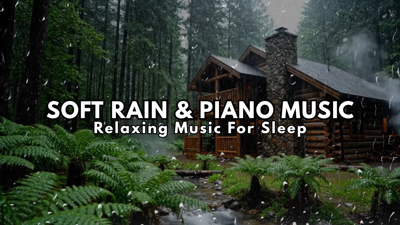 Relaxing Rain Sounds and Soft Piano Music for Deep Sleep & Stress Relief