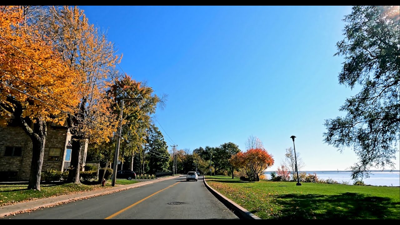 Scenic drive in Montreal Island Quebec Canada- Dorval