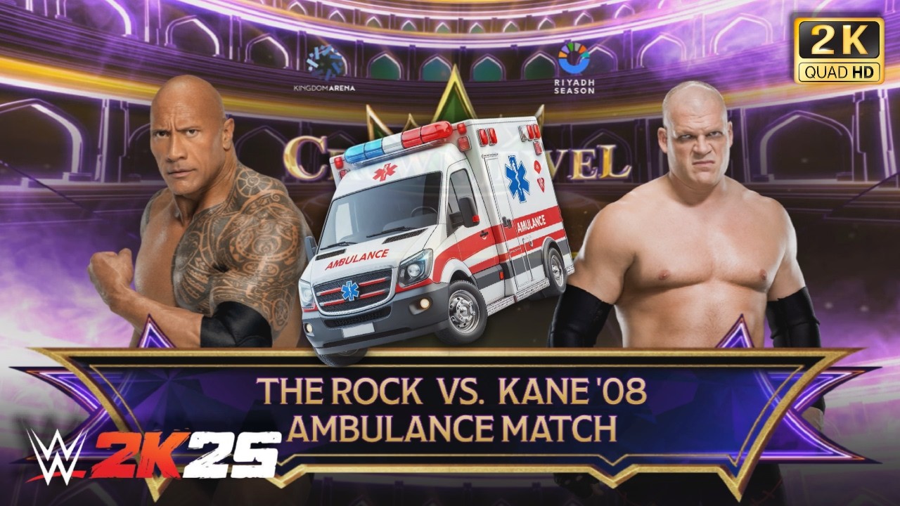Ambulance Match TURNED INSANE | How Is Kane Still Standing?! 😱 Rock vs Kane | WWE 2K25 Gameplay