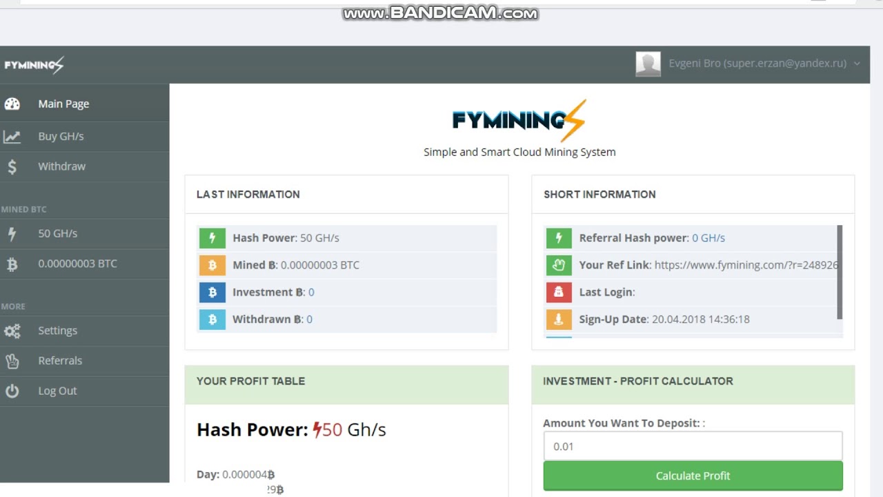 NEW CLOUD MINING BONUS 50 Ghs . THE BEST BITCOIN MINING !